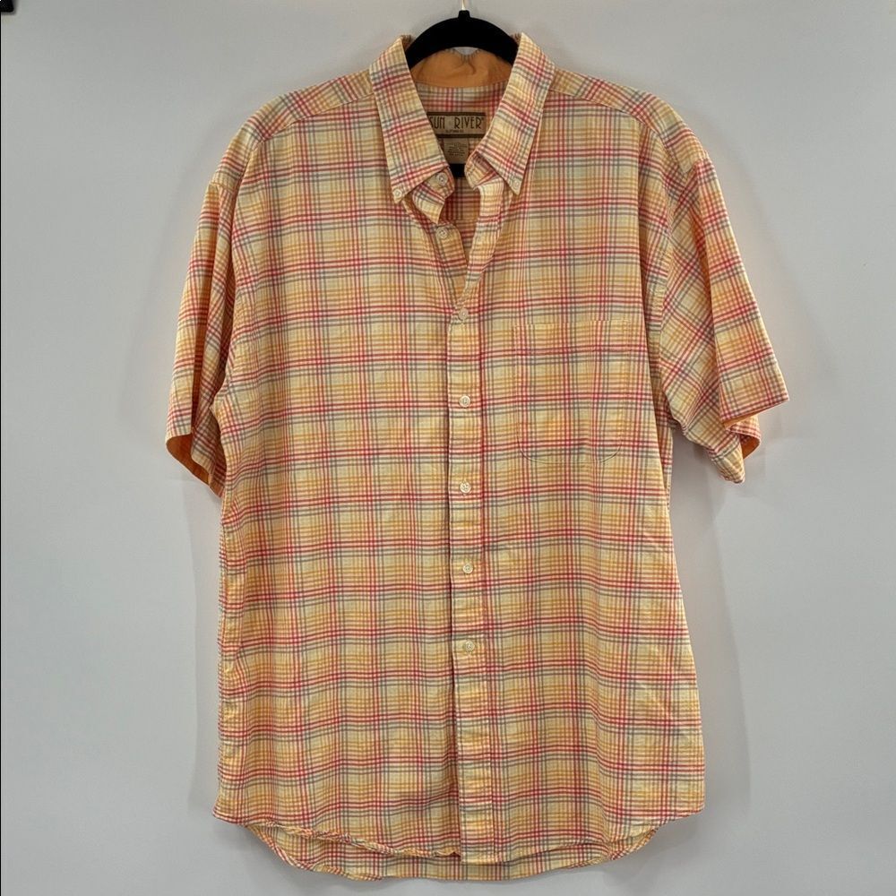 3For$20 Sun River Multicolor Plaid Button Down Shirt size: L